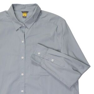 Eddie Bauer Womens Shirt Long‎ Sleeve Size XL Blue Striped